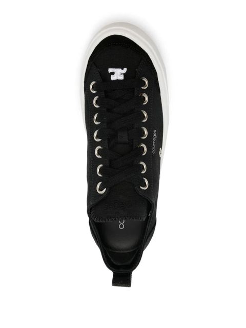 Courrèges Canvas 01 embroidered-logo sneakers - Black - zdjęcie produktu nr 2