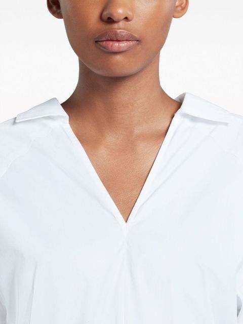Marni V-neck cotton blouse - White