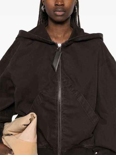 The Attico hooded bomber jacket - Brown