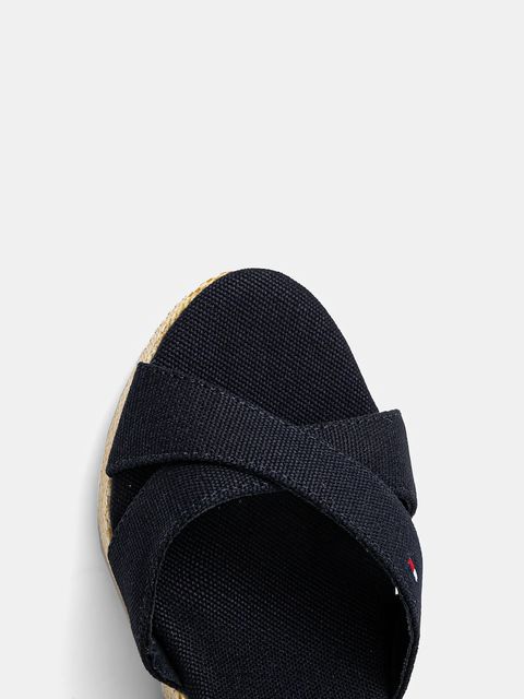 Tommy Hilfiger sandały FLAG HIGH WEDGE ESPAD CRISSCROSS