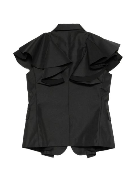 Comme Des Garçons ruffled button coat - Black - zdjęcie produktu nr 2