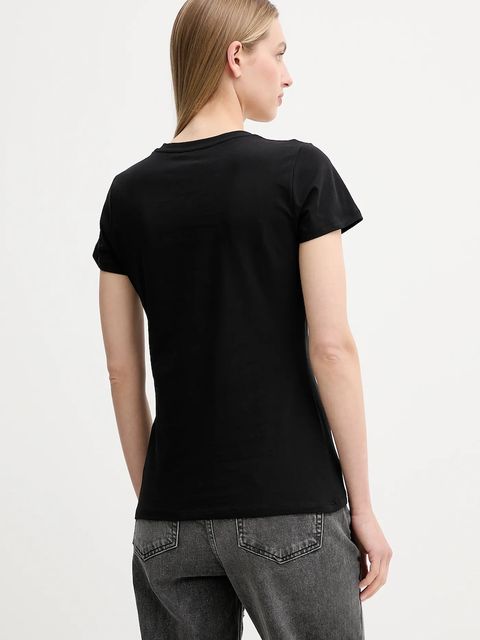 Liu Jo t-shirt bawełniany damski kolor czarny MF5456 JS923