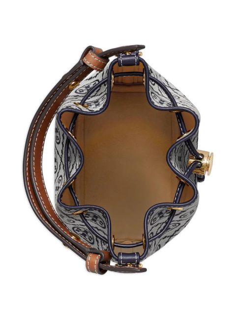 Tory Burch monogram mini bucket bag - Grey