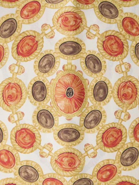 Versace printed silk twill shirt - Neutrals