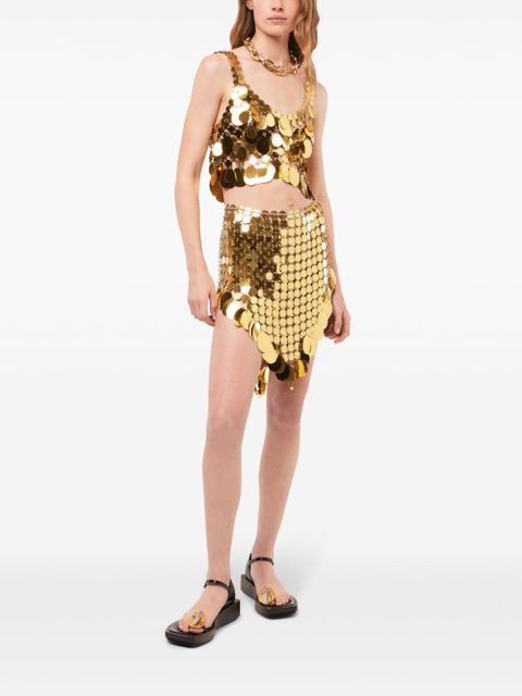 Rabanne Gold Sparkle Assembly mini skirt