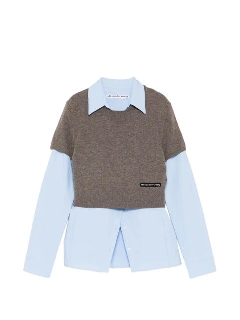 Alexander Wang Prestyled Knit Vest Shirt - Brown - zdjęcie produktu nr 1