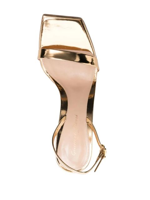 Gianvito Rossi 95mm metallic slingback sandals - Gold