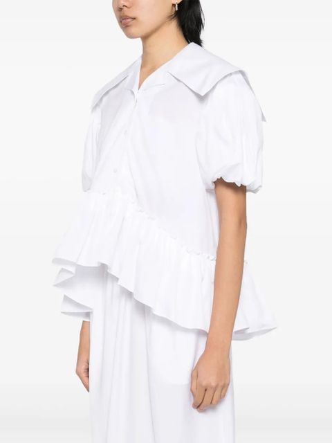 Simone Rocha sailor-collar puff-sleeves shirt - White