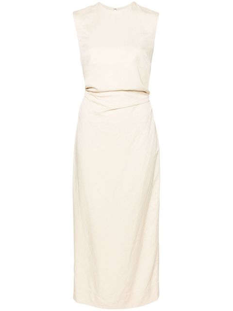 TOTEME tied linen-blend maxi dress - Neutrals