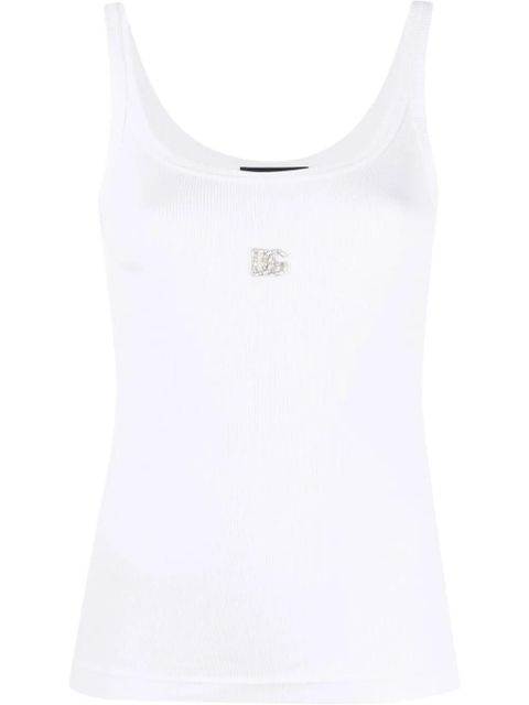 Dolce & Gabbana DG crystal-embellished tank top - White - zdjęcie produktu nr 1