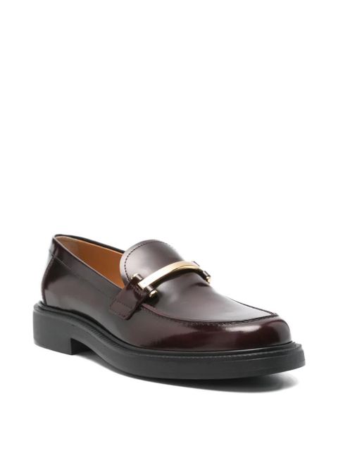 Tod's leather metallic-bar loafers - Red - zdjęcie produktu nr 2