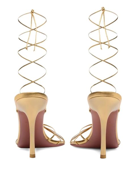 Amina Muaddi 95mm Lori sandals - Gold