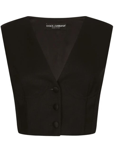 Dolce & Gabbana cropped bustier vest - Black - zdjęcie produktu nr 1