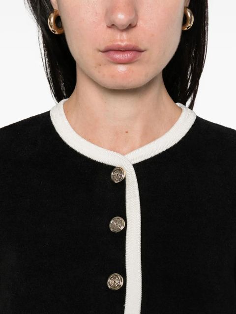 Maje button-detailed flared dress - Black