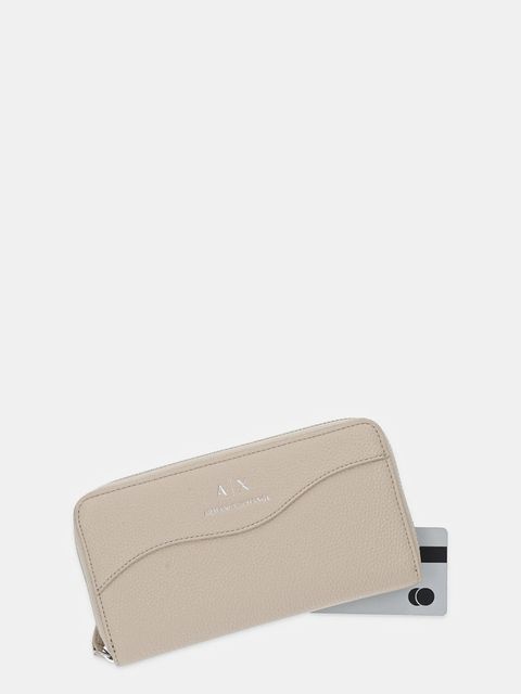 Armani Exchange portfel damski kolor beżowy 948068 CC783 - zdjęcie produktu nr 2