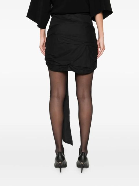 The Attico knot button skirt - Black
