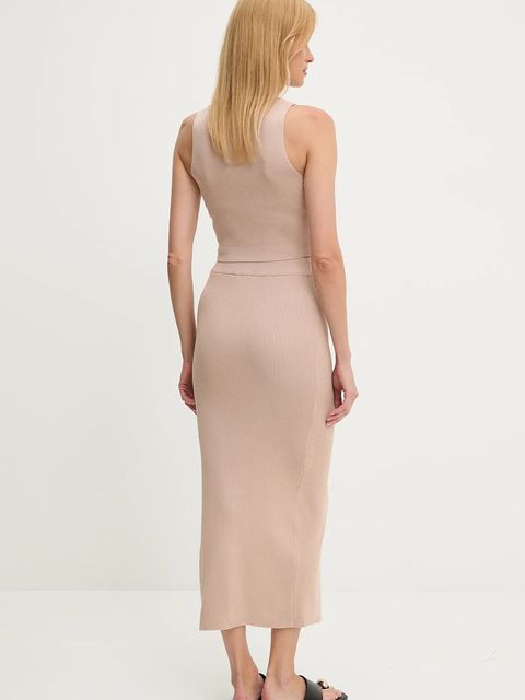 Answear.LAB top i spódnica damski kolor brązowy