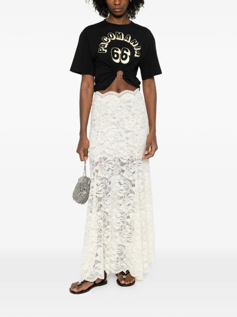 Rabanne lace maxi skirt - Neutrals