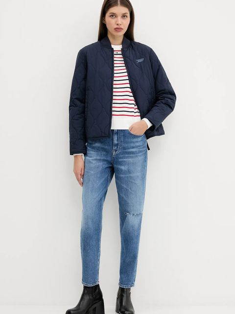 Tommy Jeans sweter bawełniany kolor bordowy lekki DW0DW20159