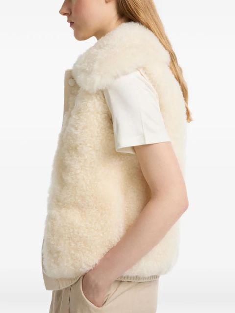 Yves Salomon button-up gilet - White