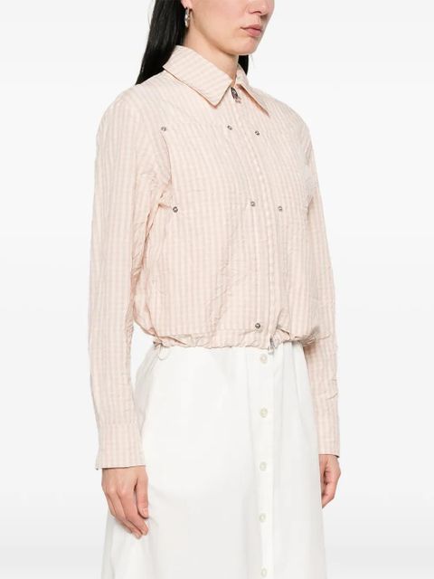 Moncler gingham-pattern buttoned shirt - Pink