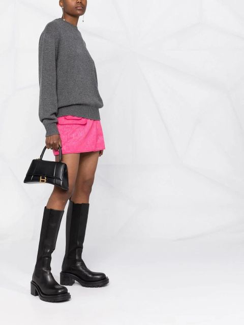 Prada chest logo jumper - Grey