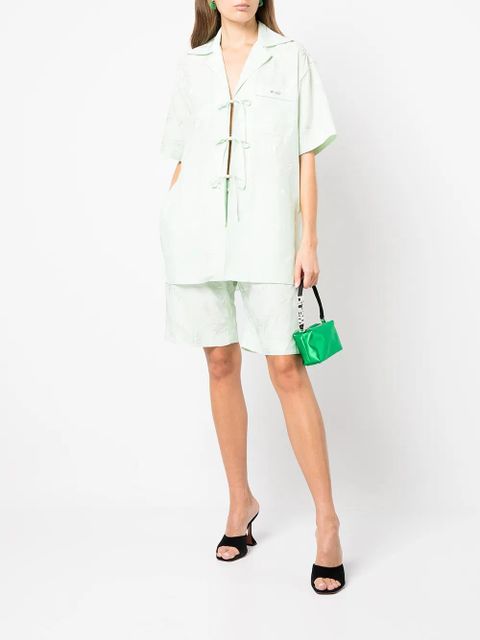Alexander Wang jacquard pajama-style shirt - Green - zdjęcie produktu nr 2