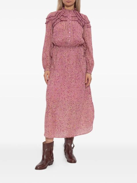 MARANT ÉTOILE floral-print midi dress - Pink - zdjęcie produktu nr 2