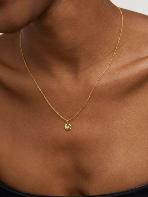 Monica Vinader 18kt recycled gold vermeil Birthstone peridot pendant necklace - zdjęcie produktu nr 2