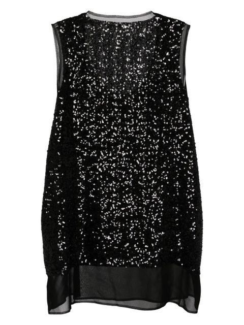 Comme Des Garçons sequin-embelished tank top - Black - zdjęcie produktu nr 2