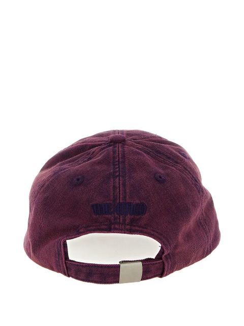 The Attico faded logo-embroidery cap - Red