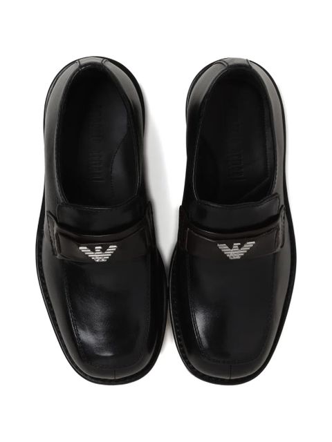 OUR LEGACY Sentiero leather emblem-detail loafers - Black