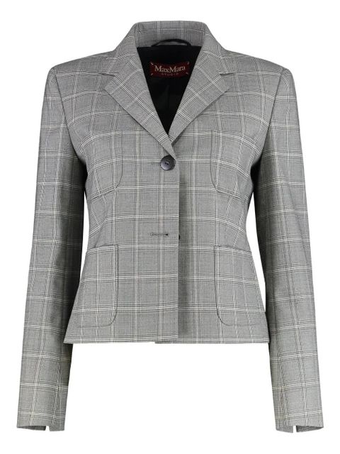 Max Mara checked single-breasted jacket - Grey - zdjęcie produktu nr 1