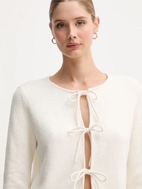 OUI kardigan z wełną damski kolor beżowy 94272