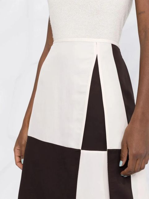 Jil Sander colour-block midi skirt - Neutrals