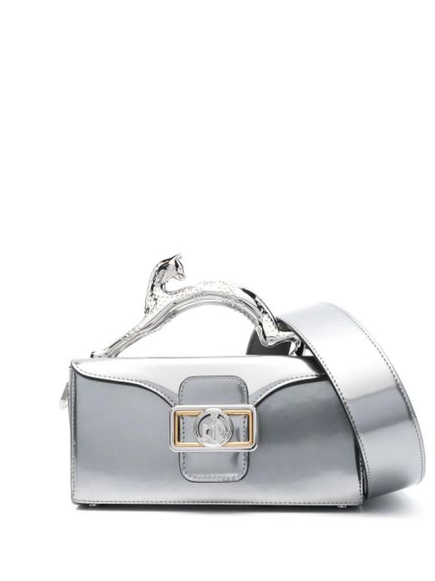 Lanvin Pencil Cat leather mini bag - Silver - zdjęcie produktu nr 1