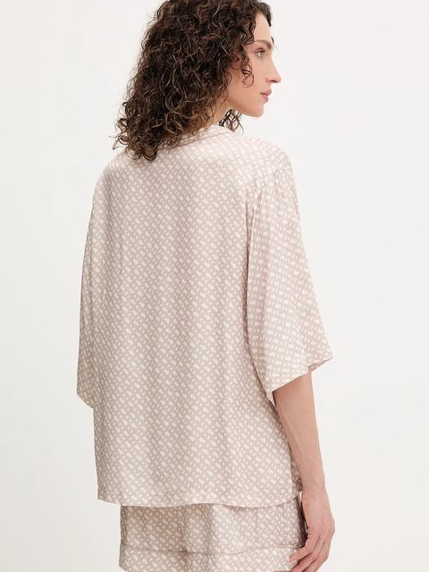 BOSS koszula piżamowa damska kolor beżowy 50545615