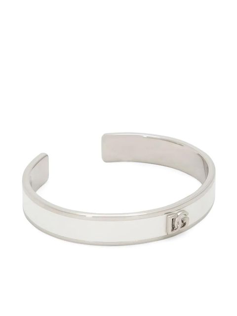 Dolce & Gabbana logo-plaque cuff bracelet - Silver