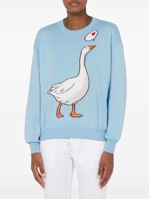 Moschino goose-motif sweater - Blue - zdjęcie produktu nr 2