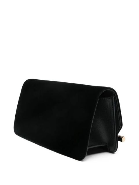 Victoria Beckham 202 velvet bar-detail clutch bag - Black