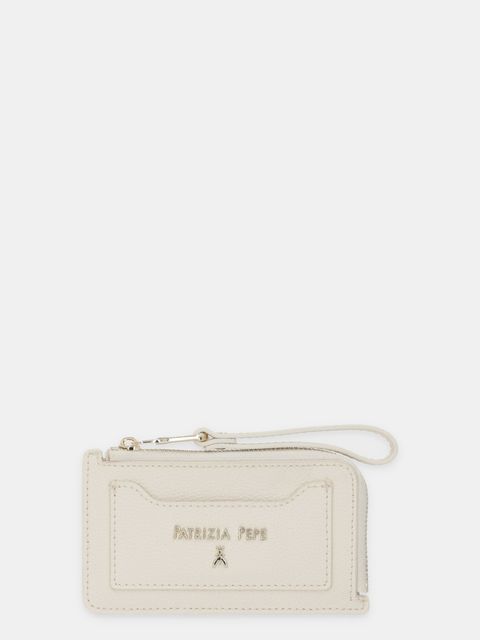 Patrizia Pepe portfel skórzany damski kolor beżowy 8Q0030 L001 - zdjęcie produktu nr 1