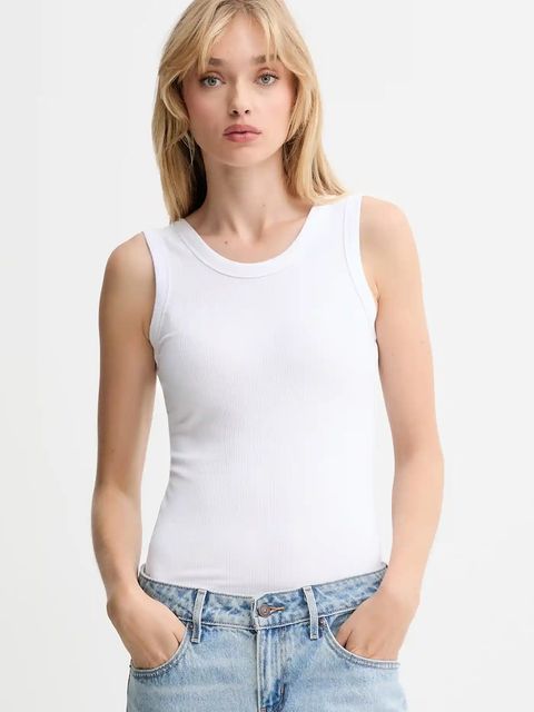 Calvin Klein top kolor biały LV044D218G