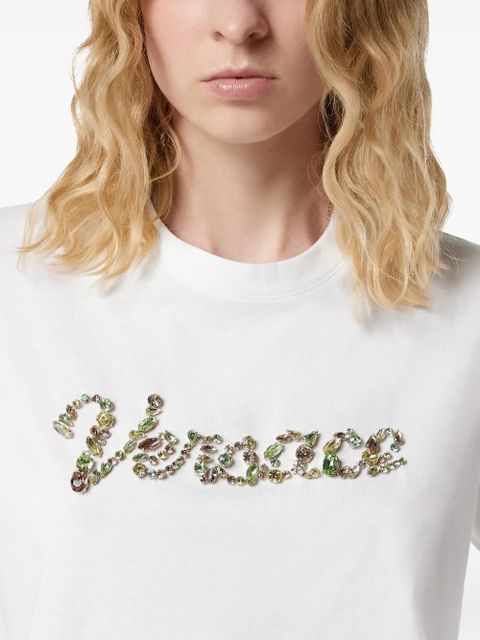 Versace logo-design cotton t-shirt - White