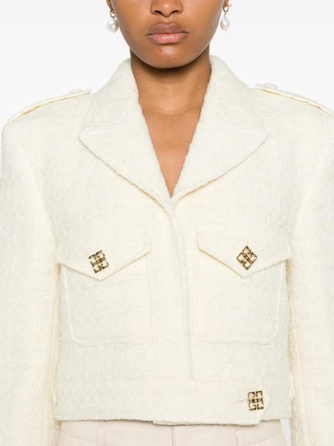 Givenchy cropped tweed jacket - Neutrals