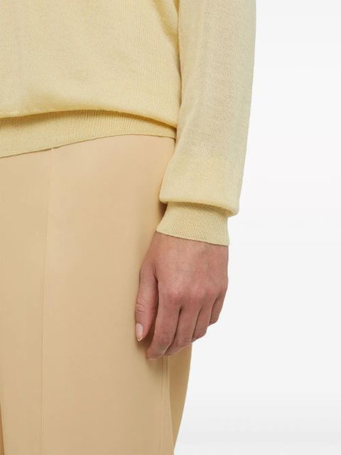 Jil Sander V-neck cashmere top - Yellow