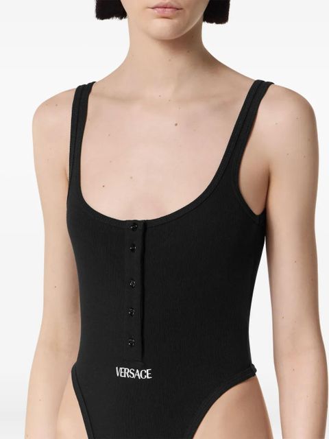Versace Logo ribbed bodysuit - Black - zdjęcie produktu nr 2