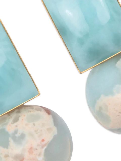 Jennifer Behr Nyla square earrings - Gold