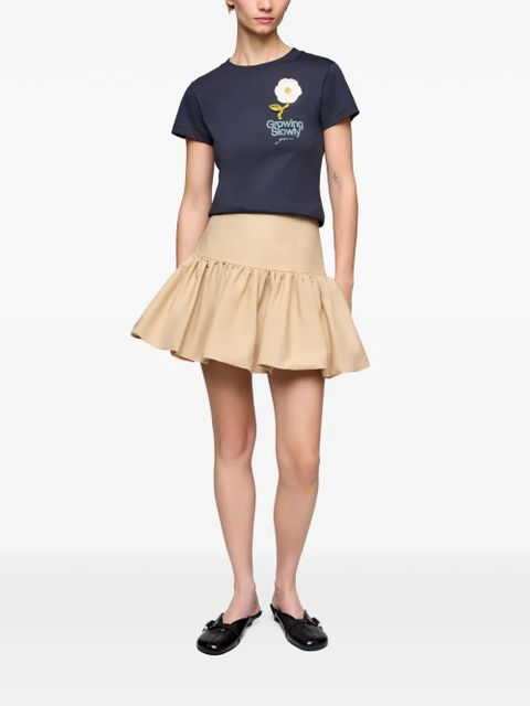 GANNI ruffled mini skirt - Neutrals - zdjęcie produktu nr 2