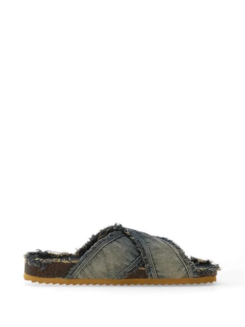 Diesel D-Woodstock frayed sandals - Blue - zdjęcie produktu nr 1