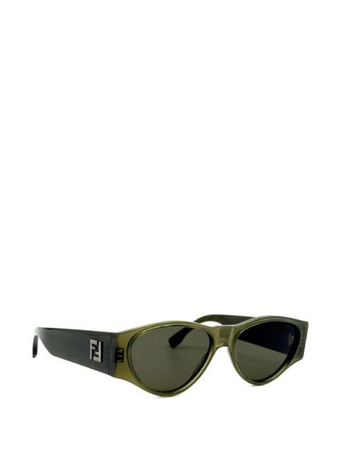 FENDI geometric logo sunglasses - Green - zdjęcie produktu nr 2